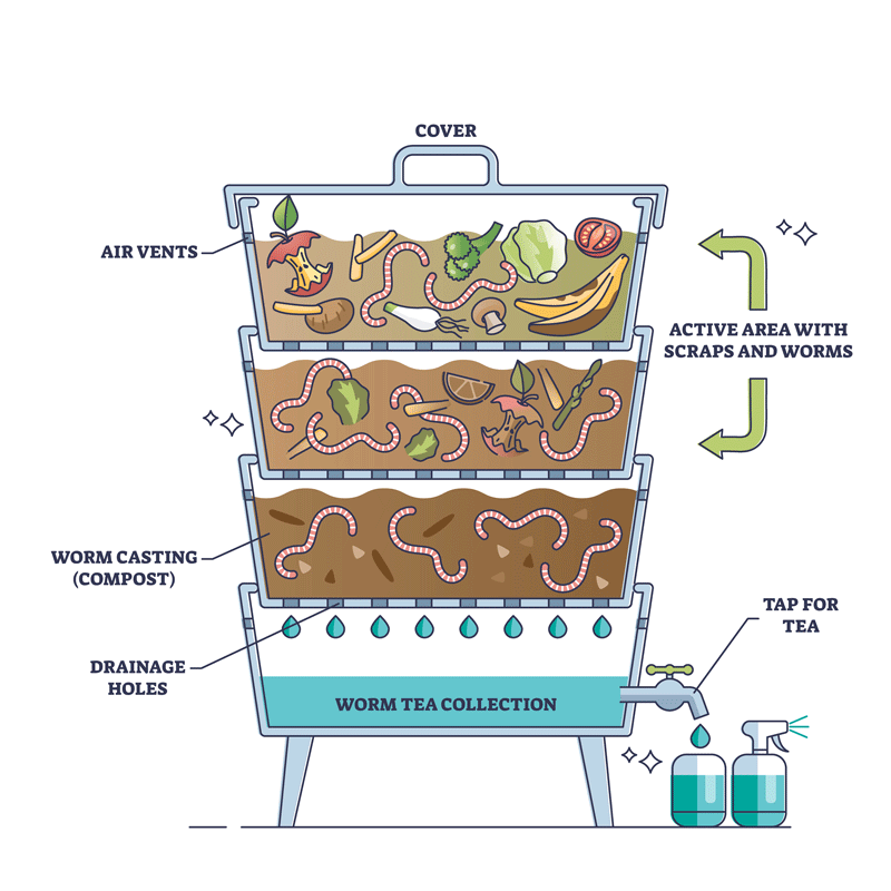 Worm Composting Infographic